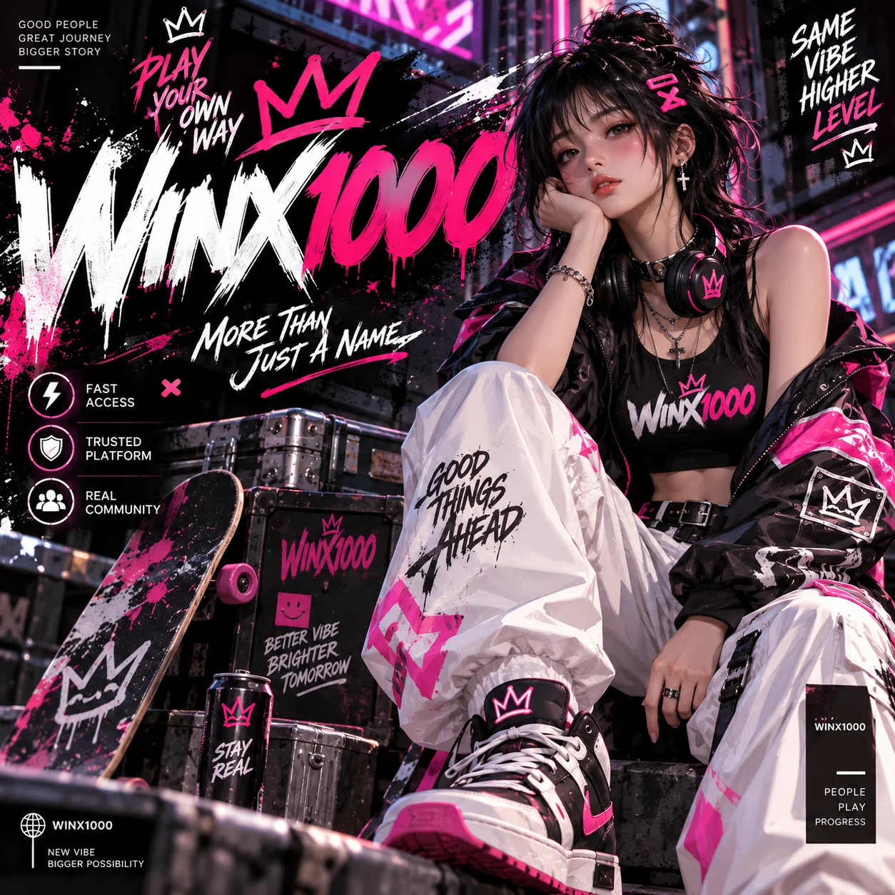 Thumbnail 1 of 3, Poster, WINX1000: Frekuensi Baru dari Dunia yang Serba Dinamis designed and sold by WINX1000.